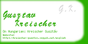 gusztav kreischer business card